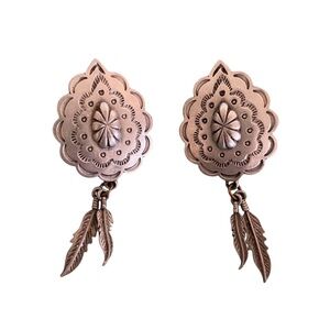 JJ 1988 Jonette Jewelry Pewter Teardrop Dangling Stud Earrings